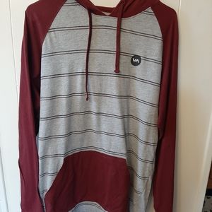 Mens RVCA longsleeve shirt with hood